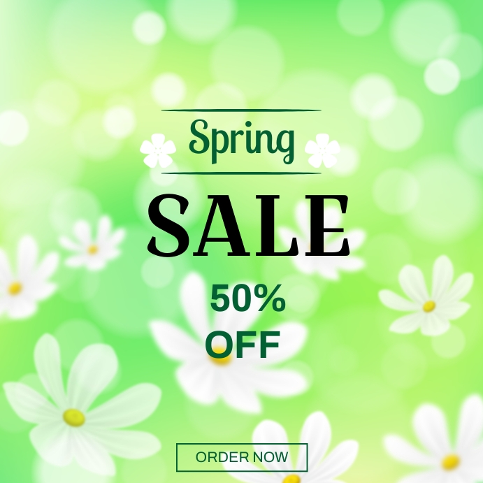 spring 50% off ad Template | PosterMyWall