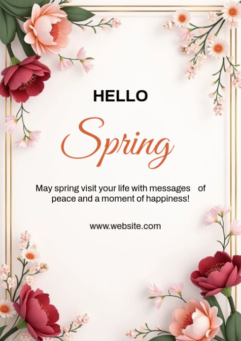 Spring A4 Template | PosterMyWall
