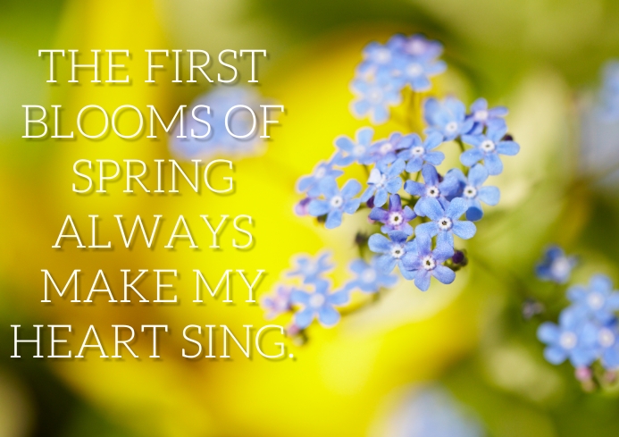 Spring Quote Card SPRING AND HEART QUOTE TEMPLATE | PosterMyWall