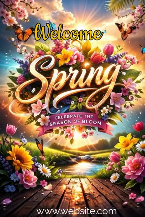 Video Call Backgrounds Spring Spring background video Template | PosterMyWall