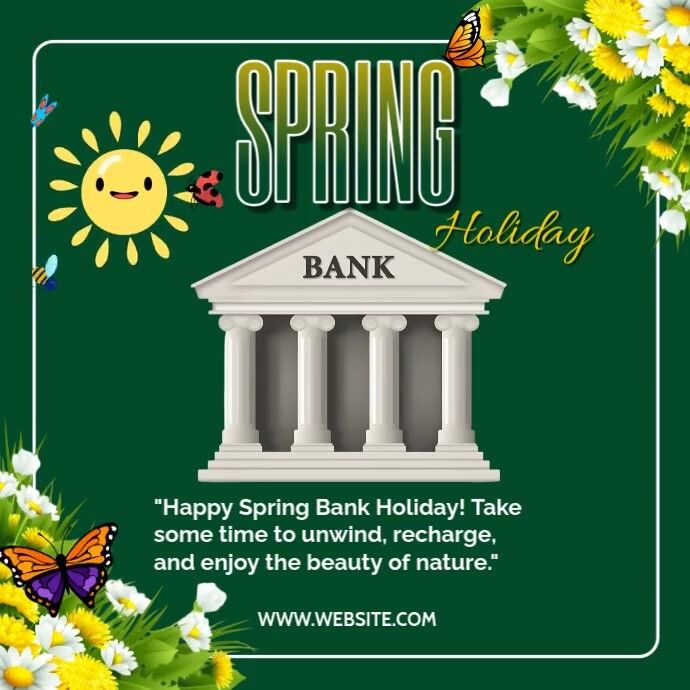 Spring Bank holiday Template | PosterMyWall