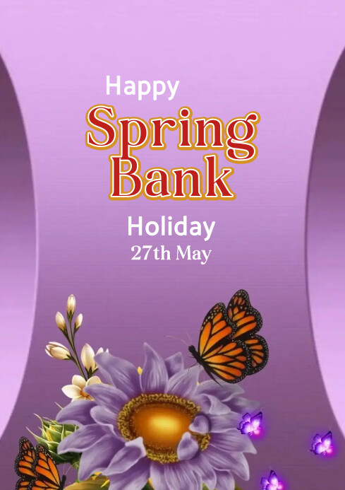 Spring Bank Card Design Plantilla de Spring Bank Holiday | PosterMyWall