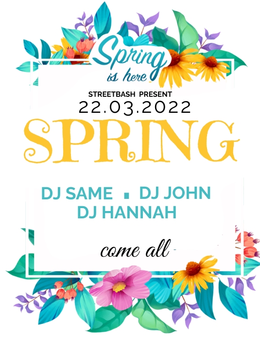 SPRING BASH AD Flyer (US Letter) template