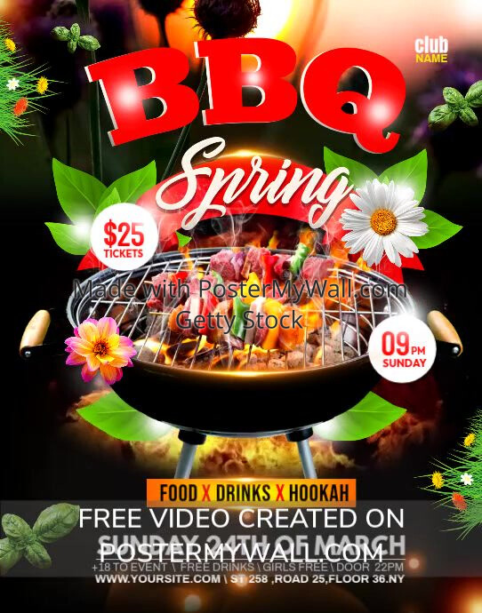SPRING BBQ Template | PosterMyWall