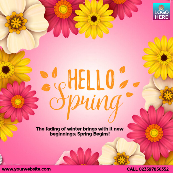 Copy of Spring Begins | PosterMyWall