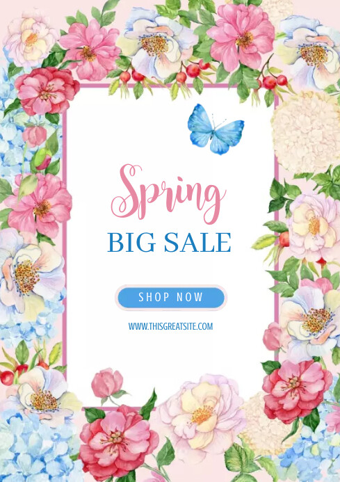 Spring big sale A4 template