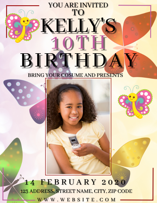 SPRING BIRTHDAY PARTY Event Flyer Template | PosterMyWall
