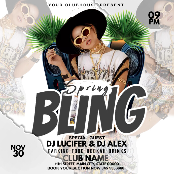 Spring Bling Template PosterMyWall