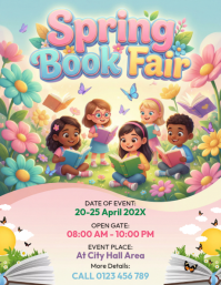 Spring Book Fair Flyer (us Letter) template