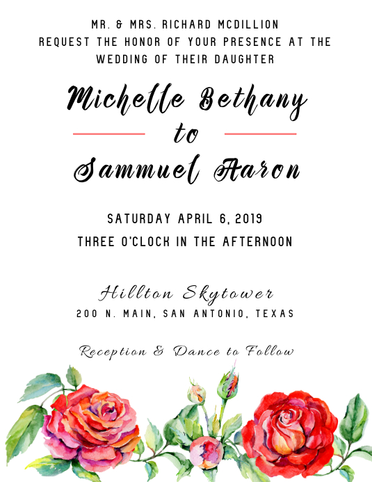 Undangan Pernikahan Karangan Bunga Mawar Templat Postermywall Undangan Pernikahan Karangan Bunga Mawar Templat Postermywall