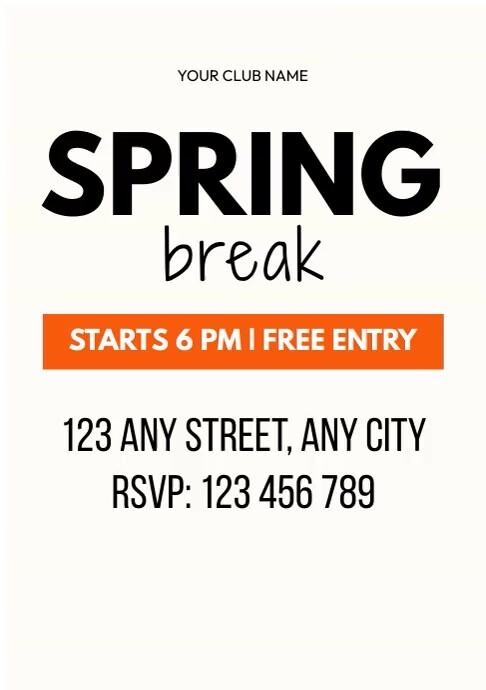 Spring Break Ads Template | PosterMyWall