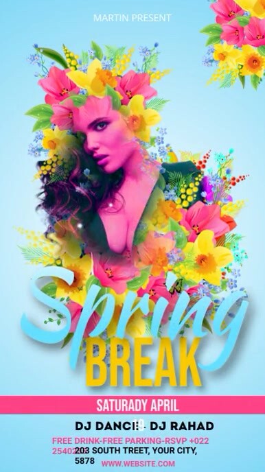 Plantilla de Anuncios de Vacaciones de Primavera | PosterMyWall