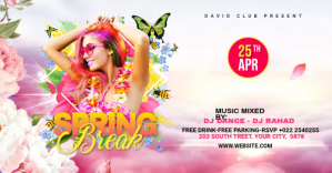 Spring Break Ads Ibinahaging Larawan sa Facebook template