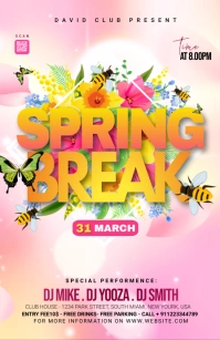 Spring Break Advert Tabloid template