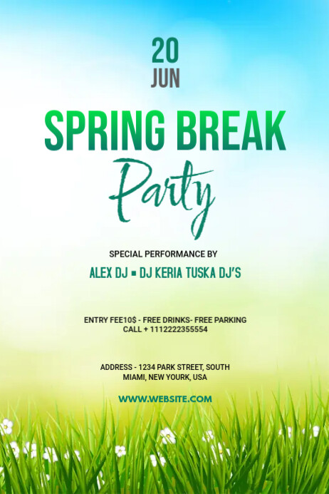 Spring Break Banner Template | PosterMyWall