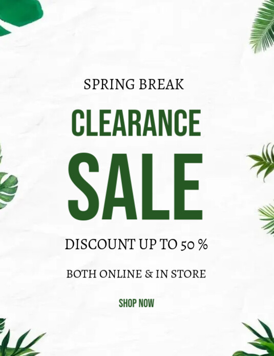 Spring Break Clearance Sale Template | PosterMyWall