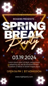Spring Break Club Party Instagram Story template