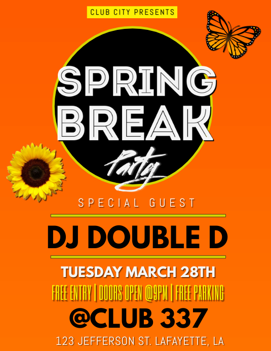 Copy of SPRING BREAK CLUB TEMPLATE | PosterMyWall