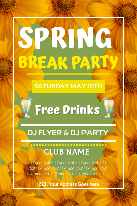 Spring break Template | PosterMyWall