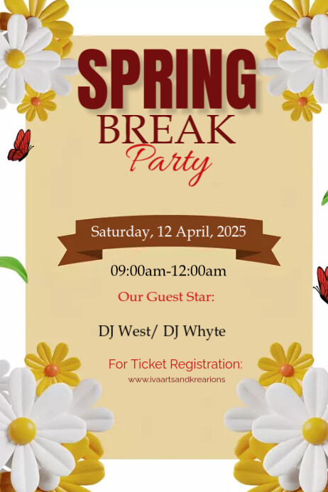 Spring Break Template PosterMyWall