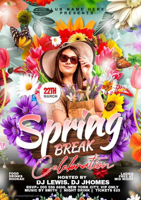 SPRING BREAK Template PosterMyWall