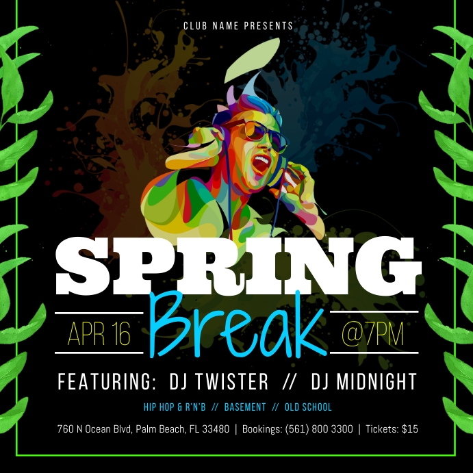 Spring Break Template | PosterMyWall