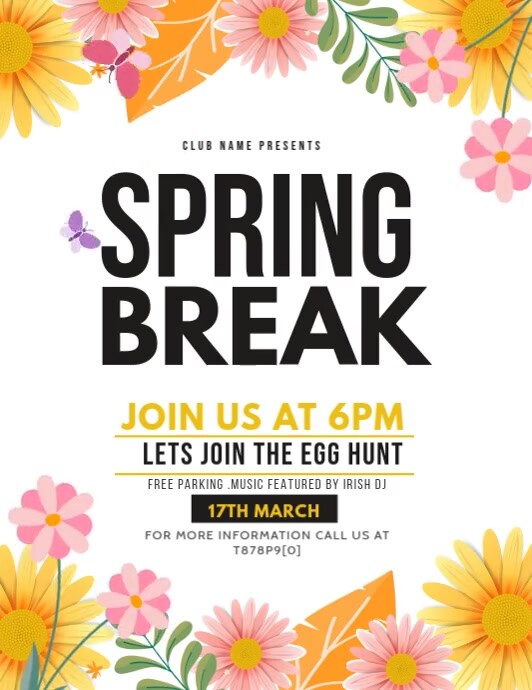 Spring break Template | PosterMyWall