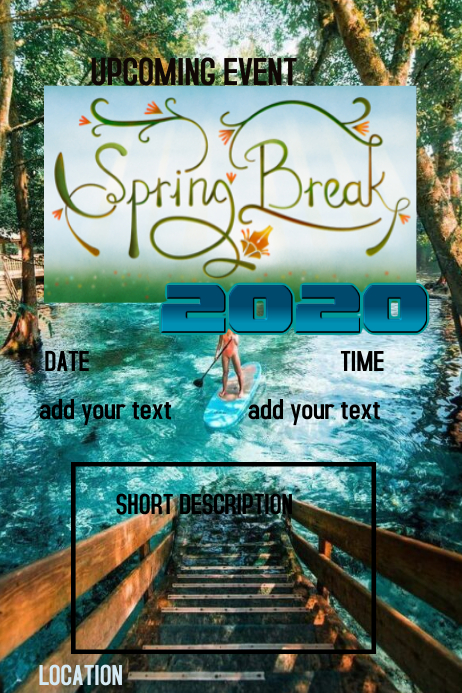 SPRING BREAK Template | PosterMyWall