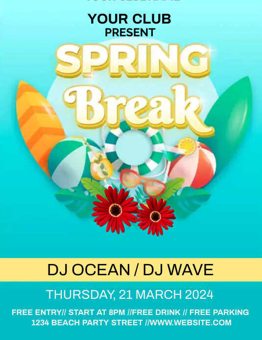 Plantilla de SPRING BREAK | PosterMyWall