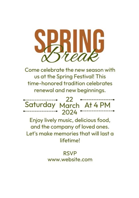 Spring Break Template PosterMyWall