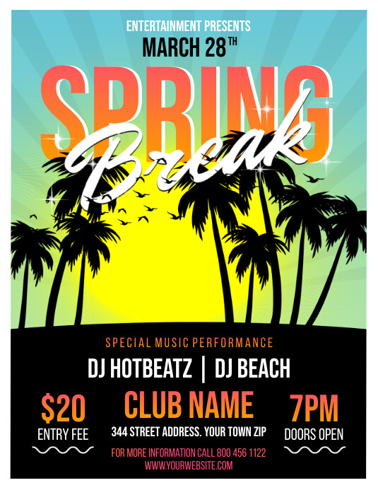 Springbrook Poster Copy of Spring Break | PosterMyWall