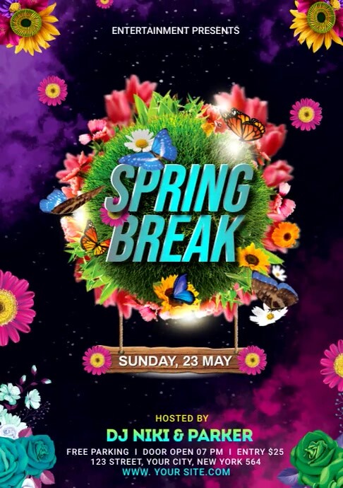 SPRING BREAK Template | PosterMyWall