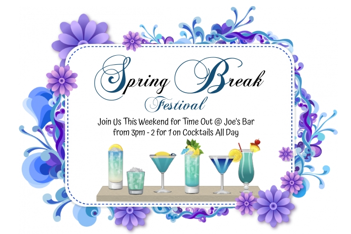 Spring Break Template | PosterMyWall