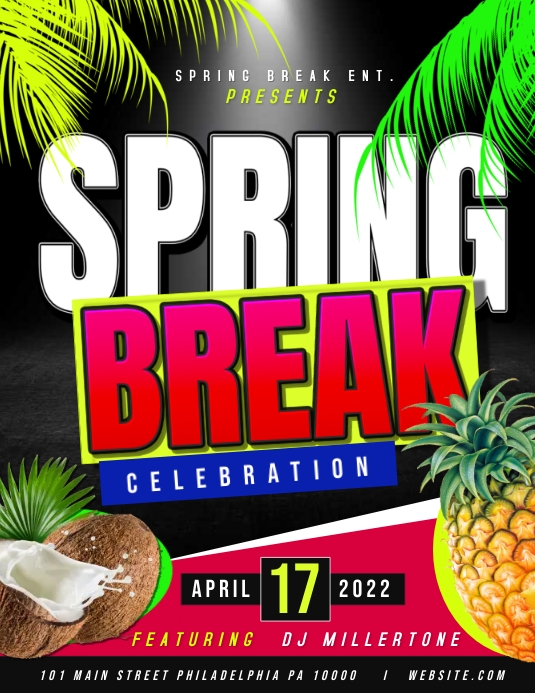 Plantilla de Vacaciones de Primavera | PosterMyWall