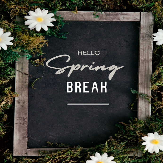Spring break Instagram na Post template