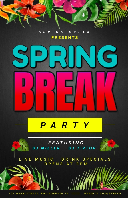 Spring Break Template | PosterMyWall