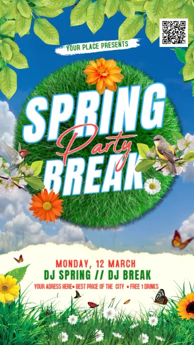 Spring Break Template | PosterMyWall