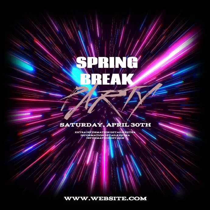 SPRING BREAK Template | PosterMyWall