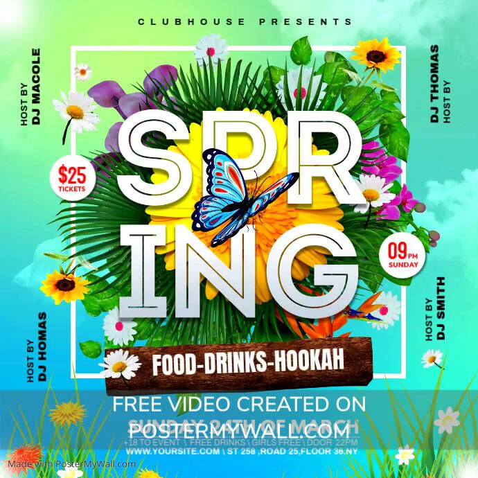 SPRING BREAK Template | PosterMyWall