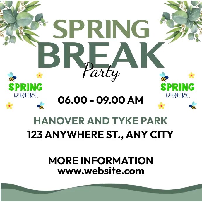Spring Break Template PosterMyWall