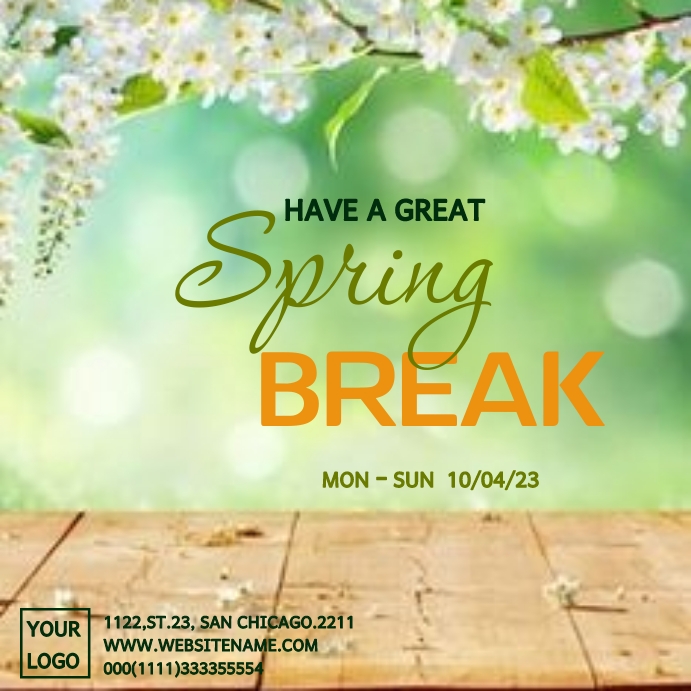 Spring break Template | PosterMyWall
