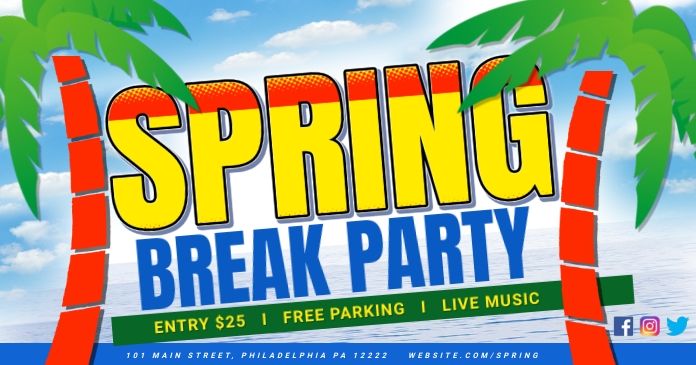 Spring Break Template | PosterMyWall