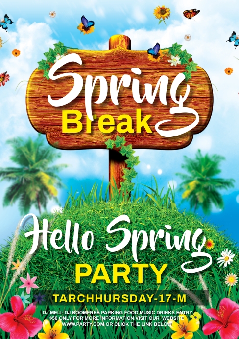 Spring break Template | PosterMyWall