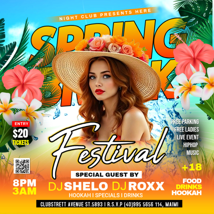 Spring Break Template | PosterMyWall
