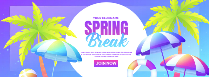 Spring Break Facebook Ads template