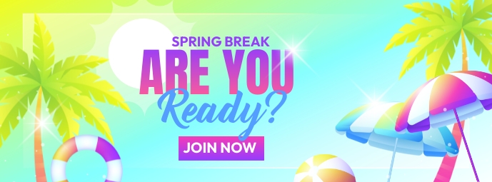 Spring Break Facebook Ads Template | PosterMyWall