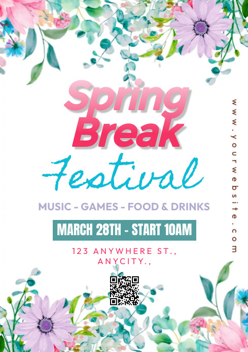 Spring Break Festival Template | PosterMyWall