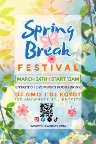Spring Break Event Graphics Spring Break Festival Template | PosterMyWall