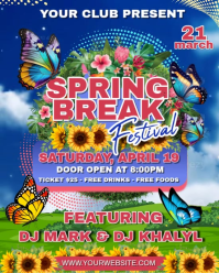 Spring Break Festival instagram Post template