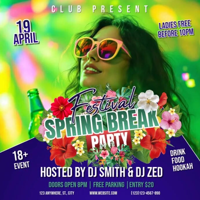 Copy of Spring Break Festival Party Flyer | PosterMyWall
